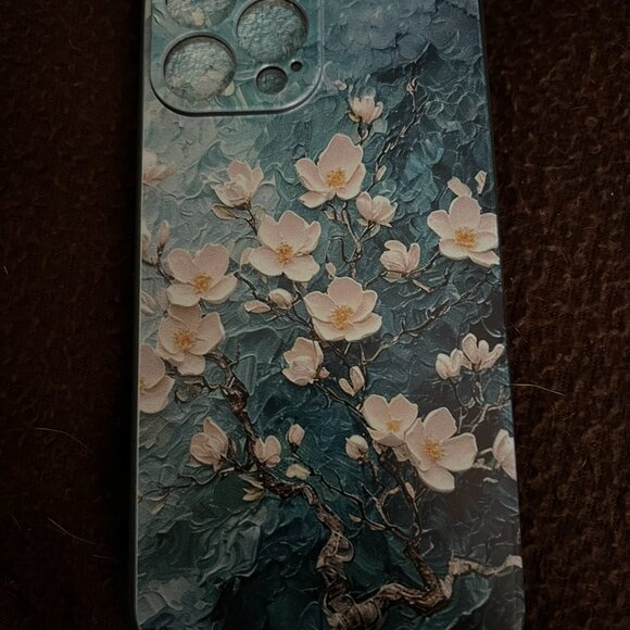 iPhone 13 Pro Max Case – White Floral on Blue Gently Used - Picture 2 of 2